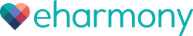 The logo for the eharmony dating site