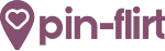 The logo for the Pin-Flirt dating site