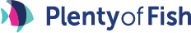 The logo for the Plenty of Fish dating site